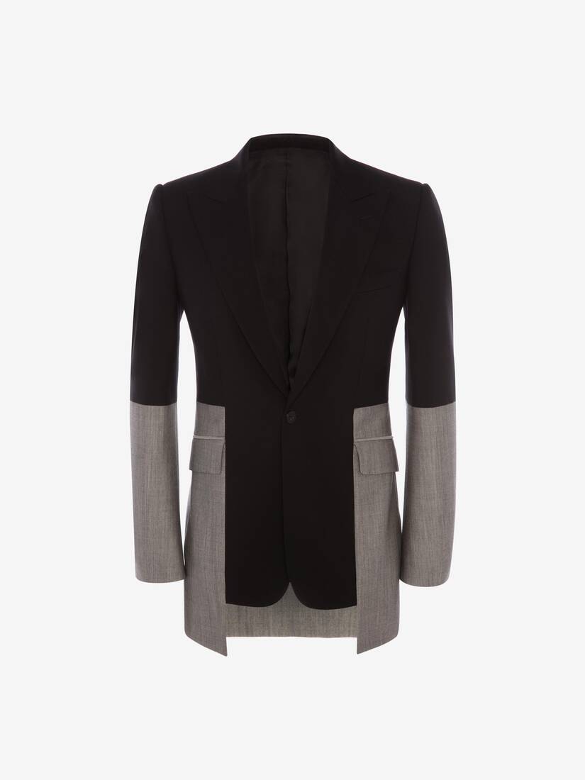 Chaquetas Alexander McQueen Paneled Tailored Hombre - Negros - Mexico 029-PUGZBY